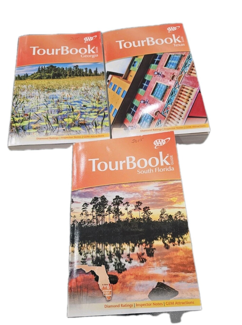 Lot Of 3 AAA Tour Book Georgia,South Florida, Texas